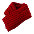 Womens Thick Ribbed Cable Knit Winter Shawl Scarf (SK101)